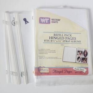 Westrim Crafts 14 New! + 8 Used Sheets 8.5" x 11" Refill White Scrapbook Pages